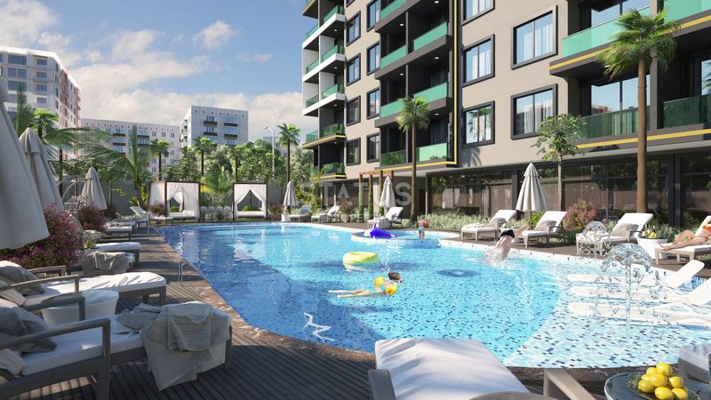 Достойный жилой комплекс с привлекательными ценами в 600м от моря в Авсалларе. 50м2 – 116м2 фото 13