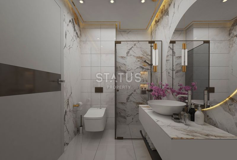 Достойный жилой комплекс с привлекательными ценами в 600м от моря в Авсалларе. 50м2 – 116м2 фото 15