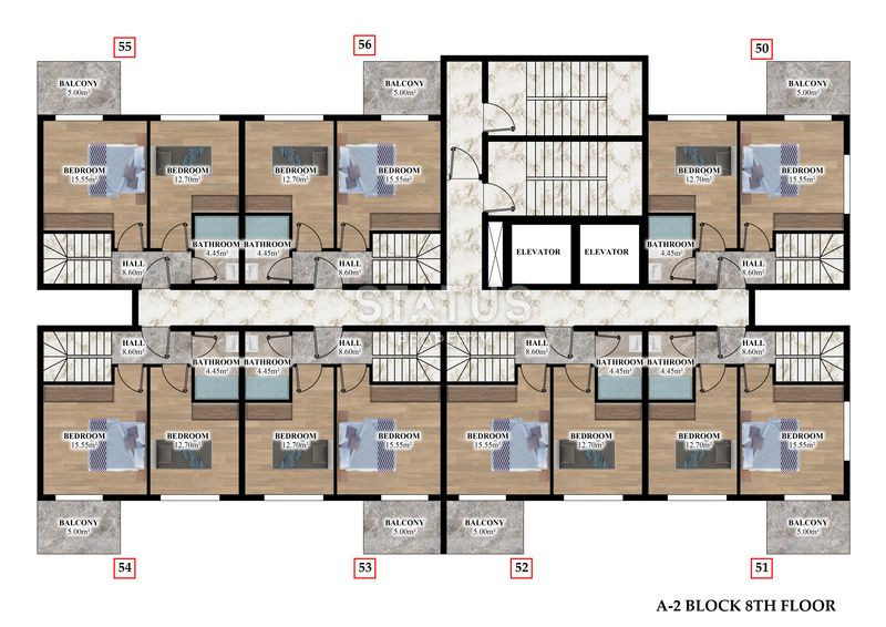 Уникальный комплекс в перспективном районе Паялларе, 55-100 м2 фото 9