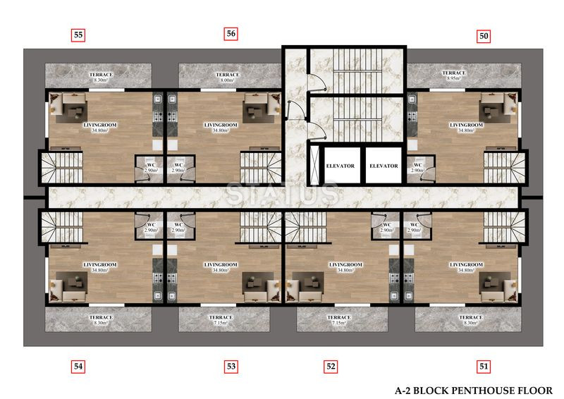 Уникальный комплекс в перспективном районе Паялларе, 55-100 м2 фото 10
