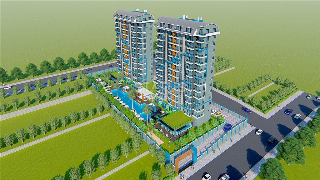 Новые двухкомнатные квартиры в новом ЖК с отельной инфраструктурой в спокойной части Махмутрала. 51м2 фото 6