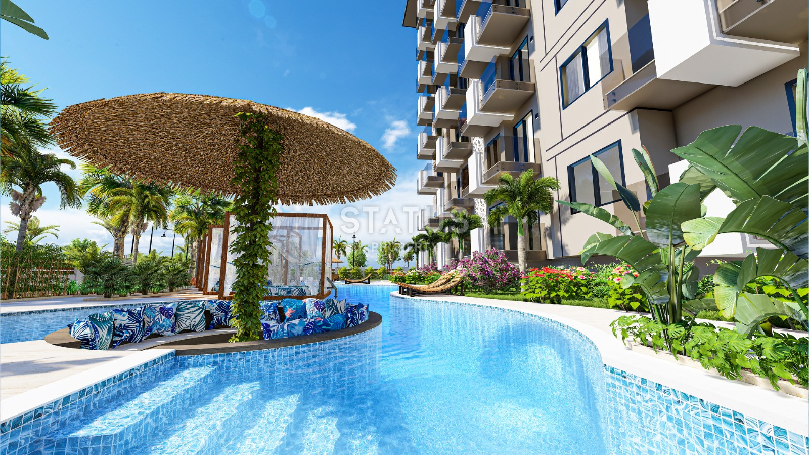 Трехкомнатная квартира у моря в строящейся резиденции, в центре Аланьи, 74 м2 фото 11