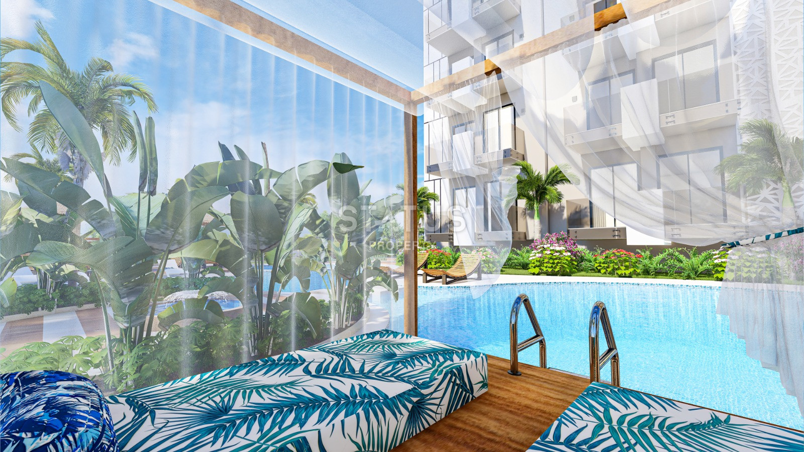 Трехкомнатная квартира у моря в строящейся резиденции, в центре Аланьи, 74 м2 фото 24