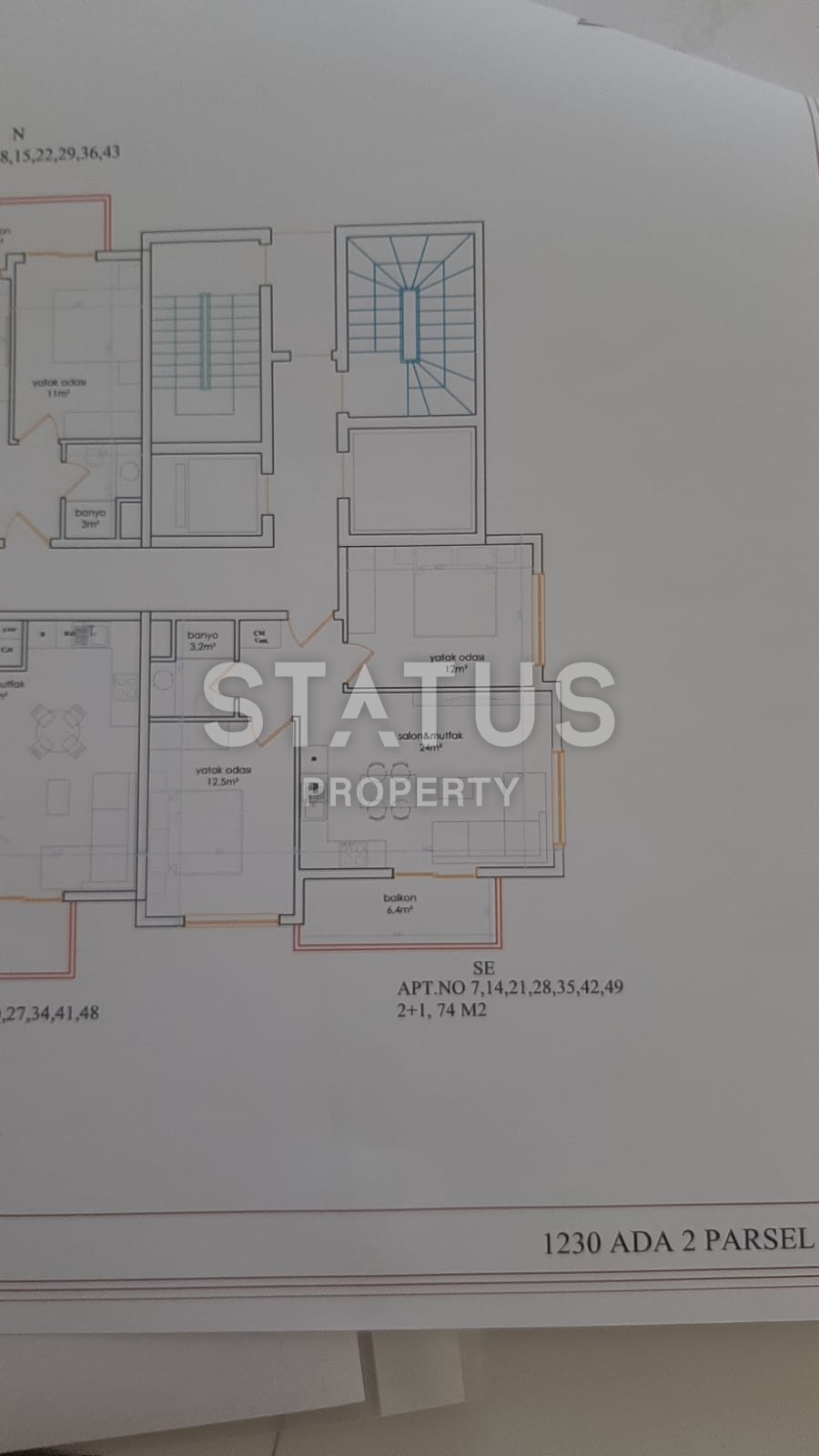 Трехкомнатная квартира у моря в строящейся резиденции, в центре Аланьи, 74 м2 фото 43