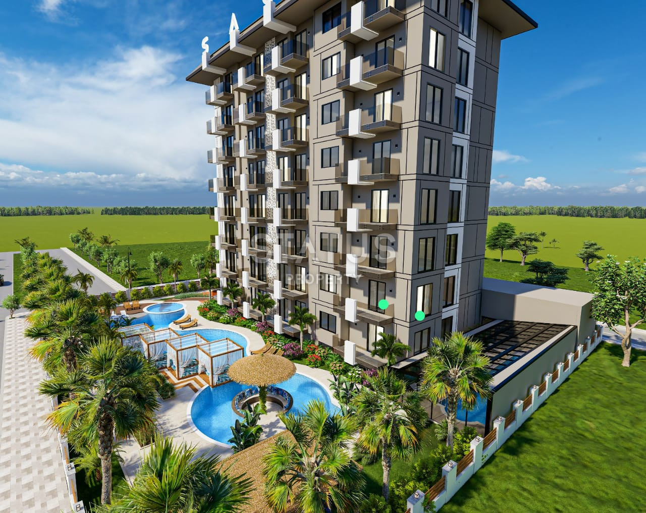 Трехкомнатная квартира у моря в строящейся резиденции, в центре Аланьи, 74 м2 фото 44