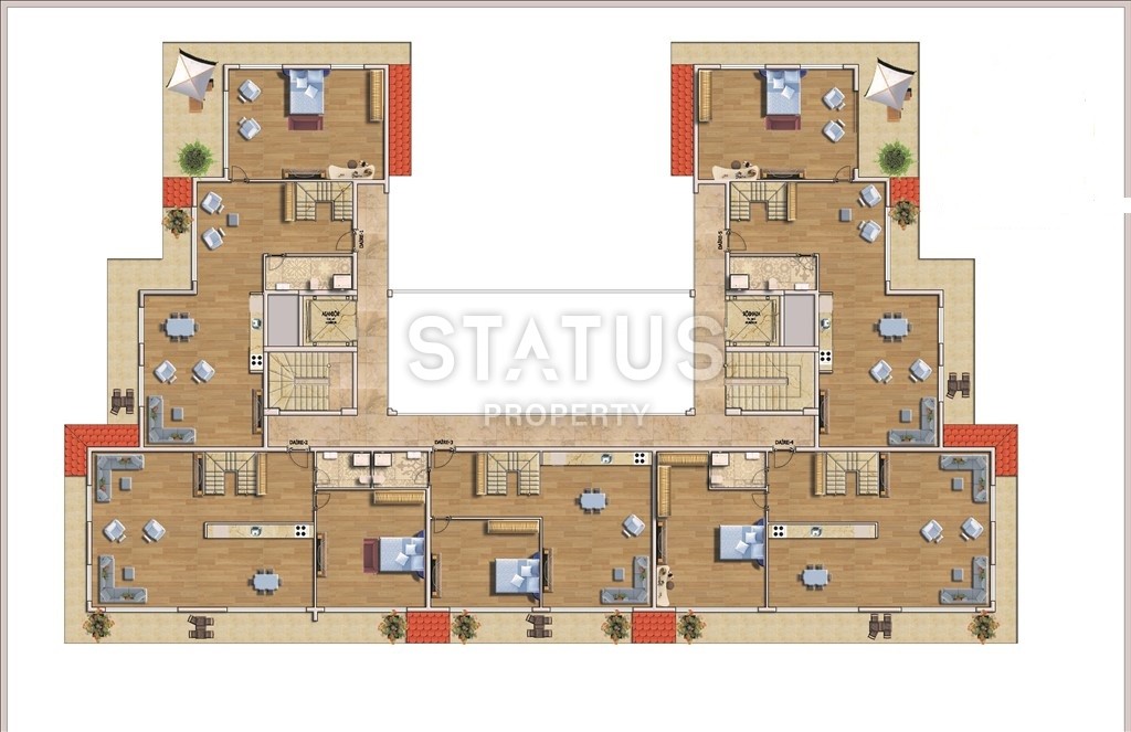 New investment project in Avsallar surrounded by coniferous forest фото 21