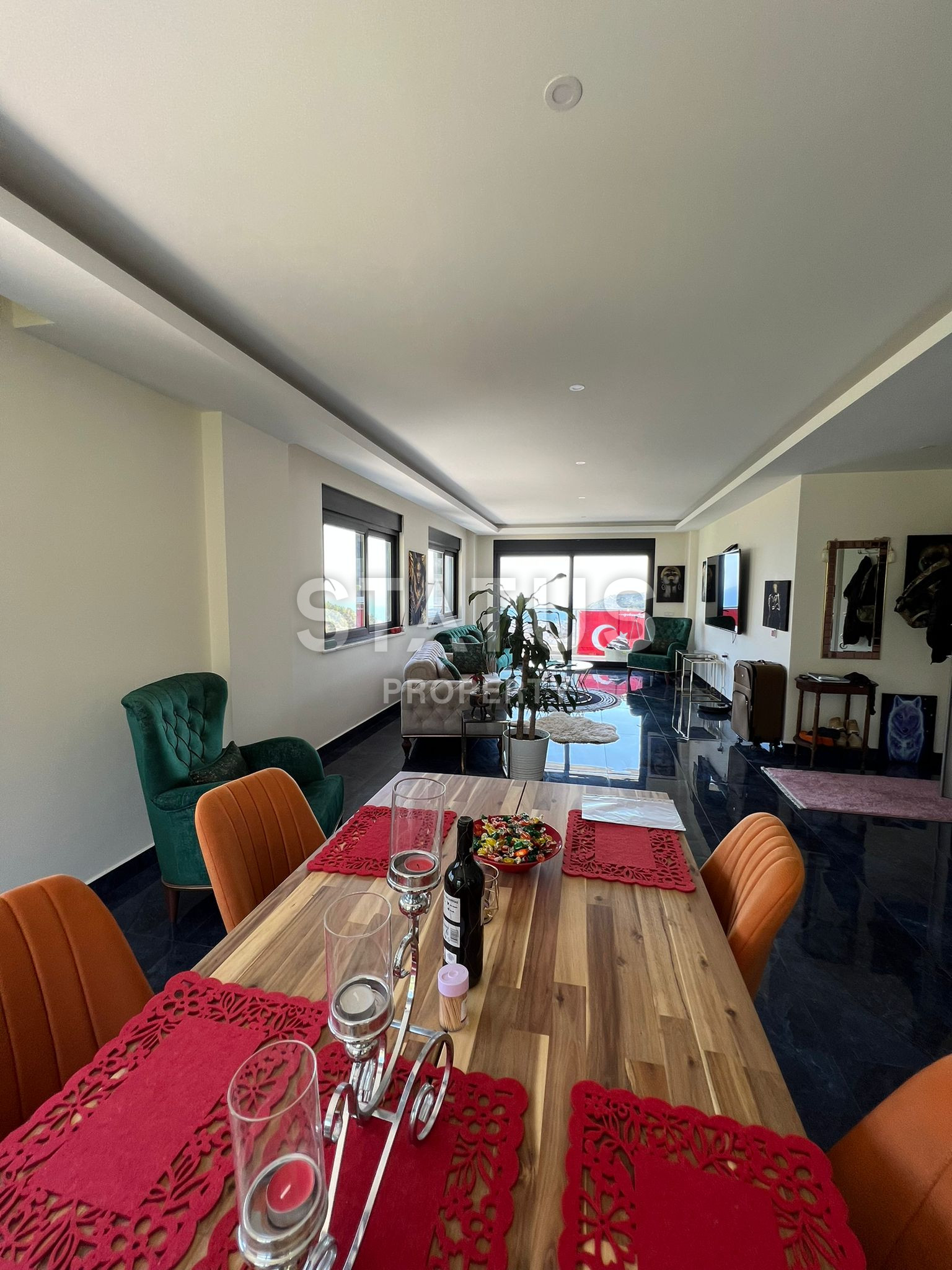 Шикарный пентхаус с видом на море в предгорье в районе Тепе. 225м2 фото 44