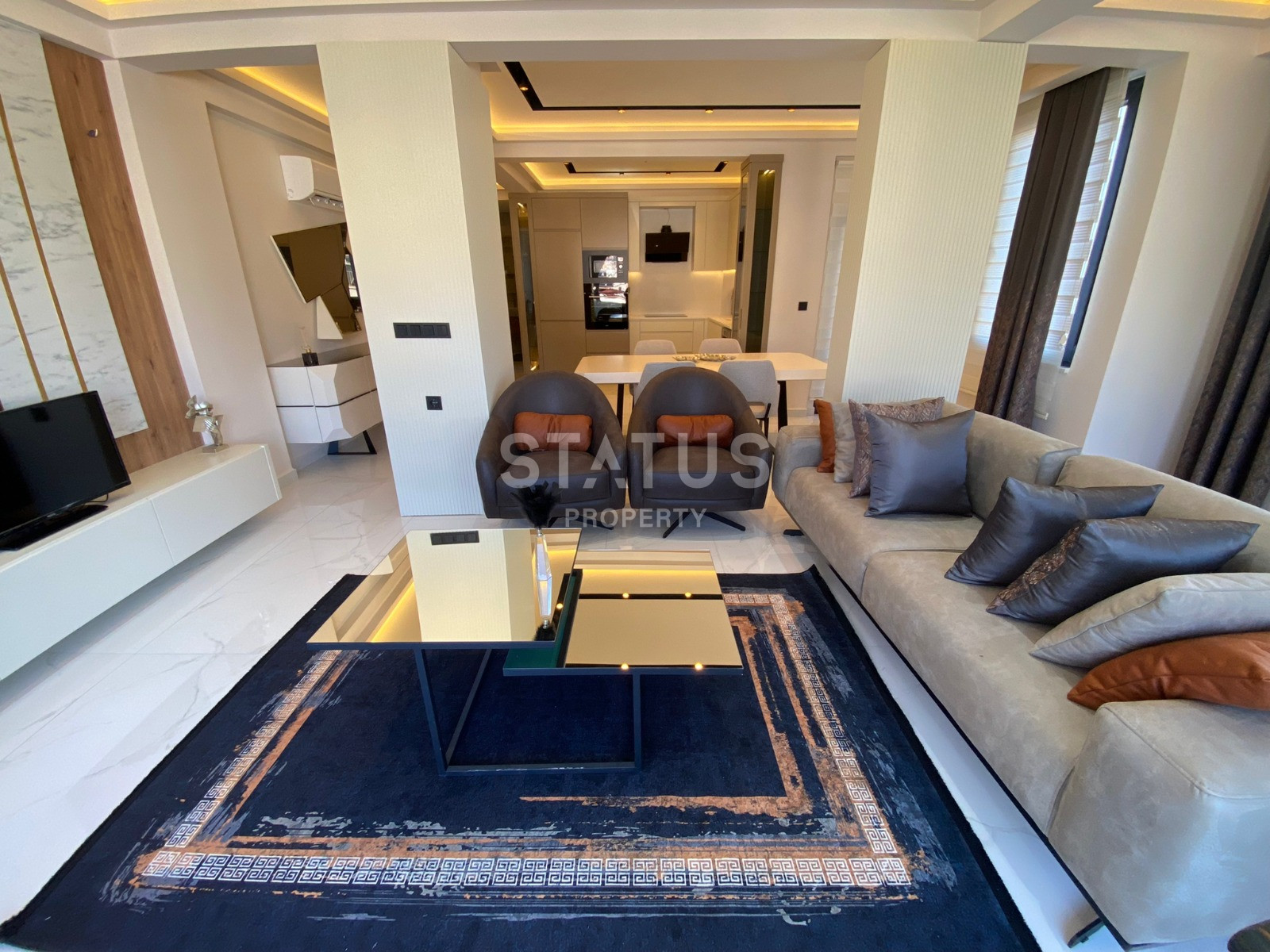 Реновированная красивая просторная квартира в центре Аланьи в 500м от пляжа Клеопатры. 130м2 фото 6