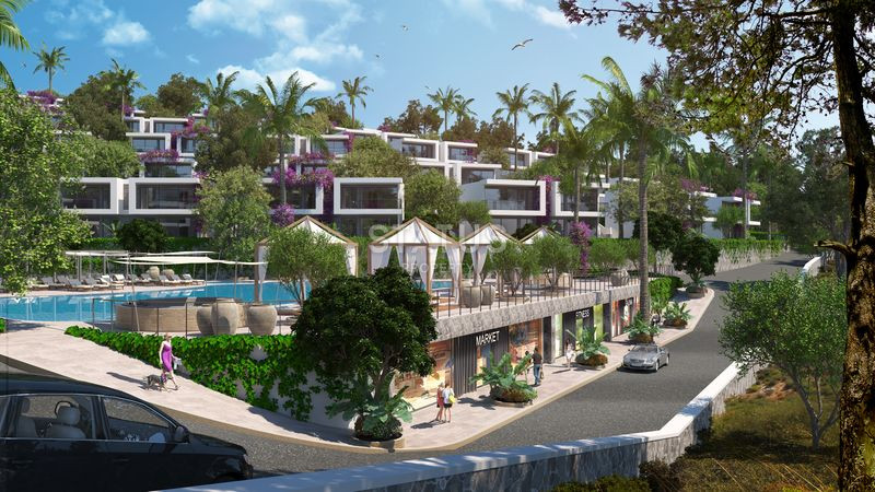 A large-scale complex of villas in one of the most picturesque places in Bodrum, 94 m2 фото 24