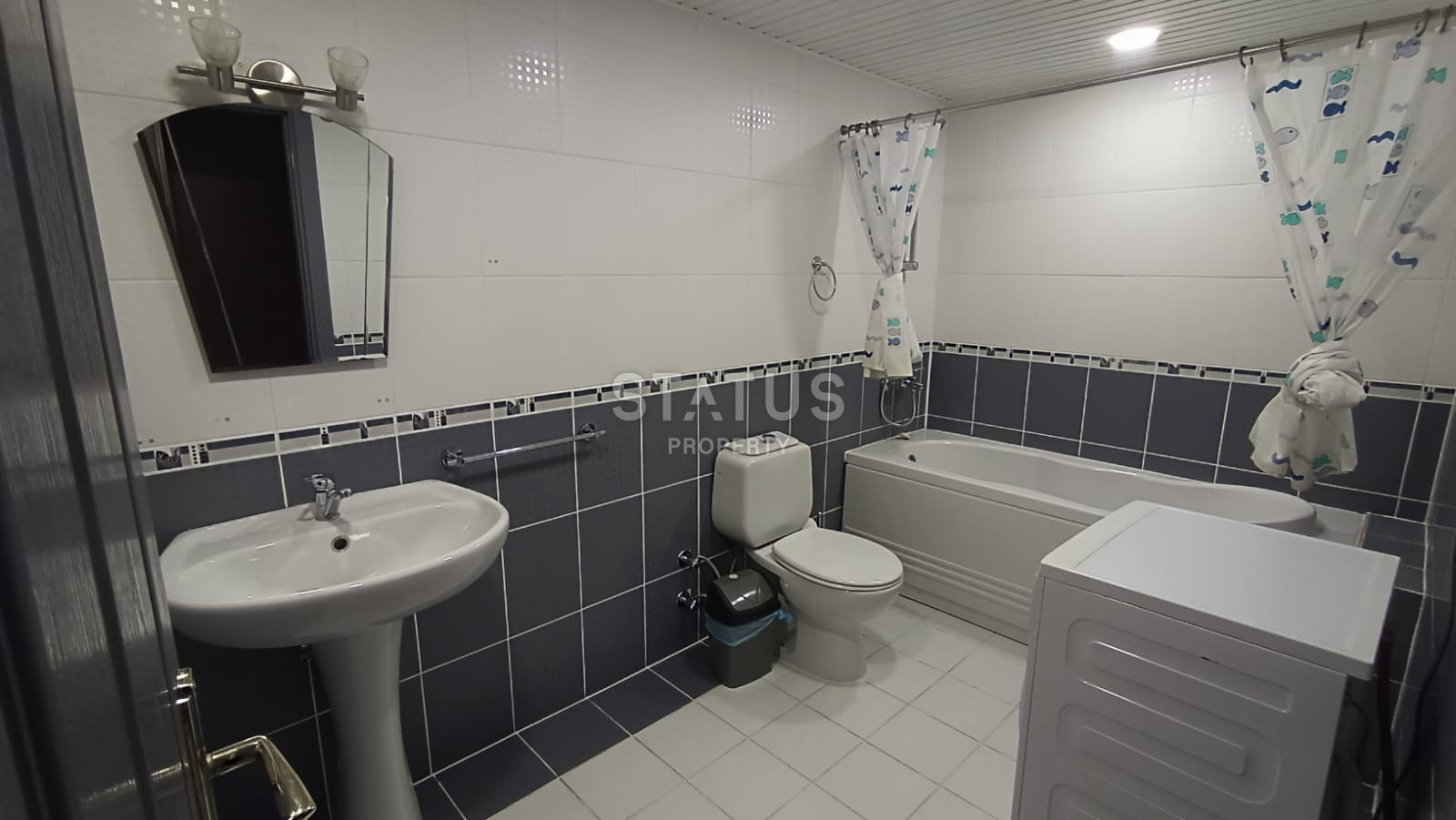 Трёхкомнатная меблированная квартира с видом на море всего в 300м от него в открытом районе Тосмур. 125м2 фото 18