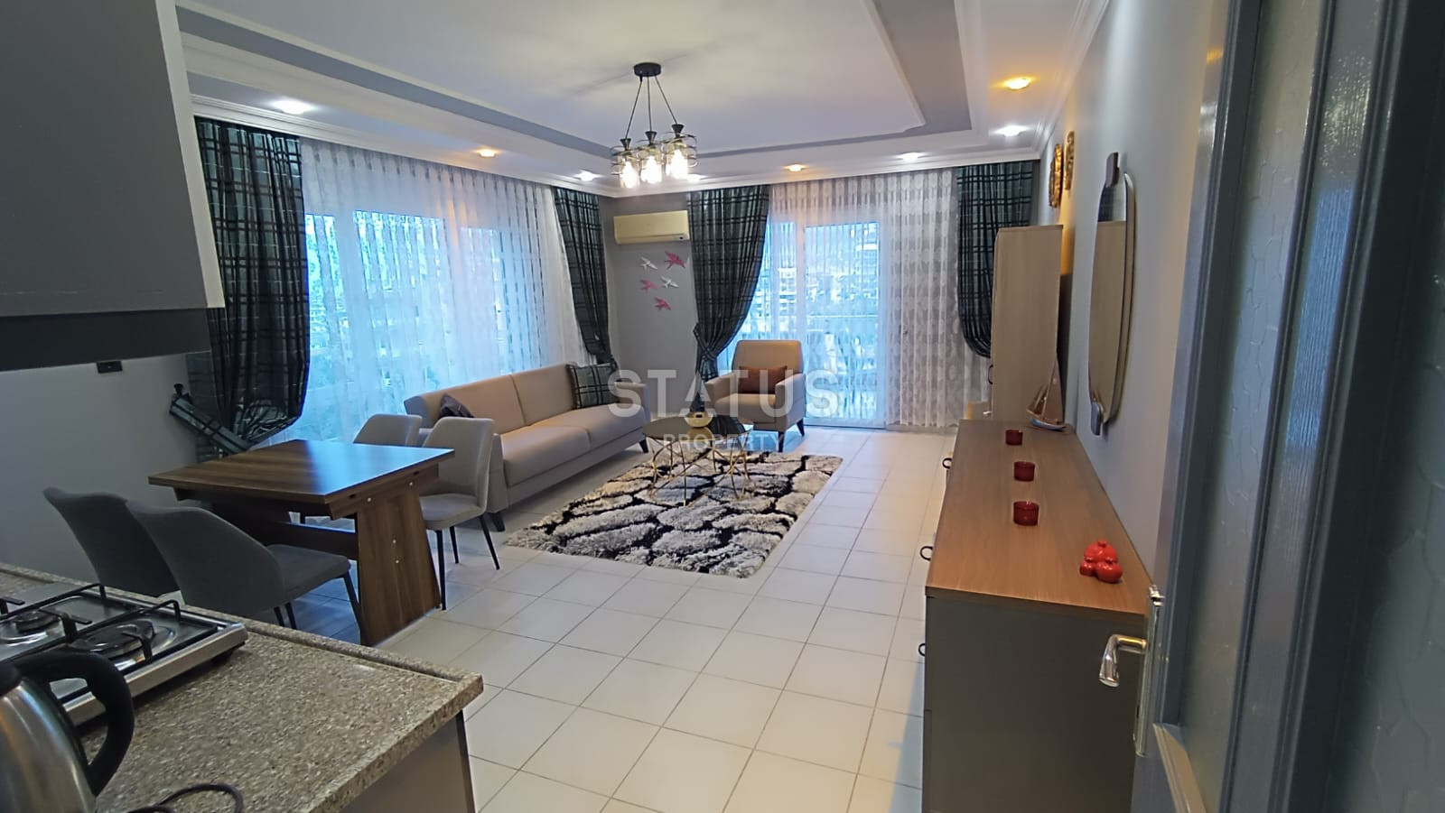 Трёхкомнатная меблированная квартира с видом на море всего в 300м от него в открытом районе Тосмур. 125м2 фото 23