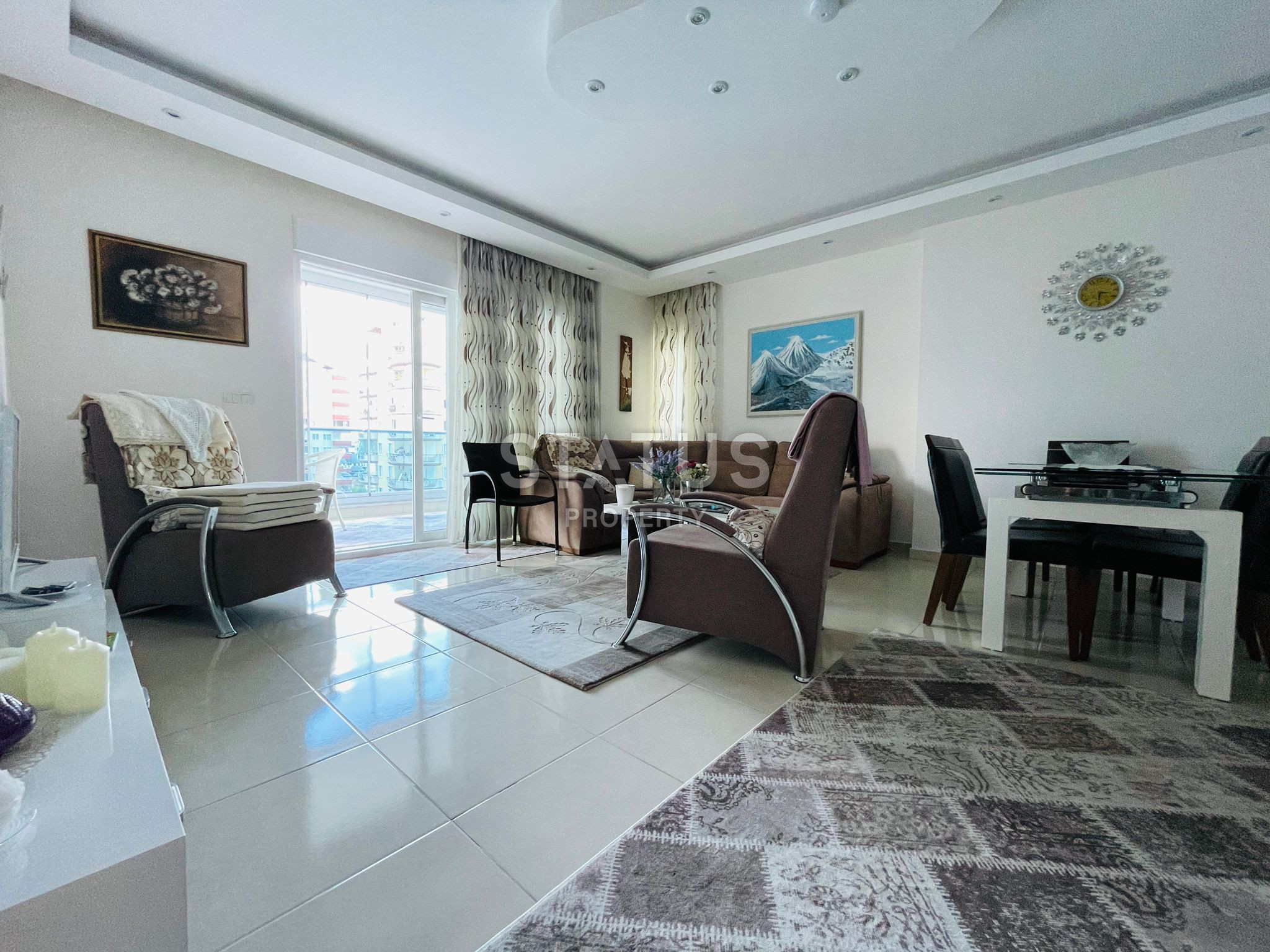 Трёхкомнатная квартира с частичным видом на море в самом центре района Махмутлар. 120м2 фото 3