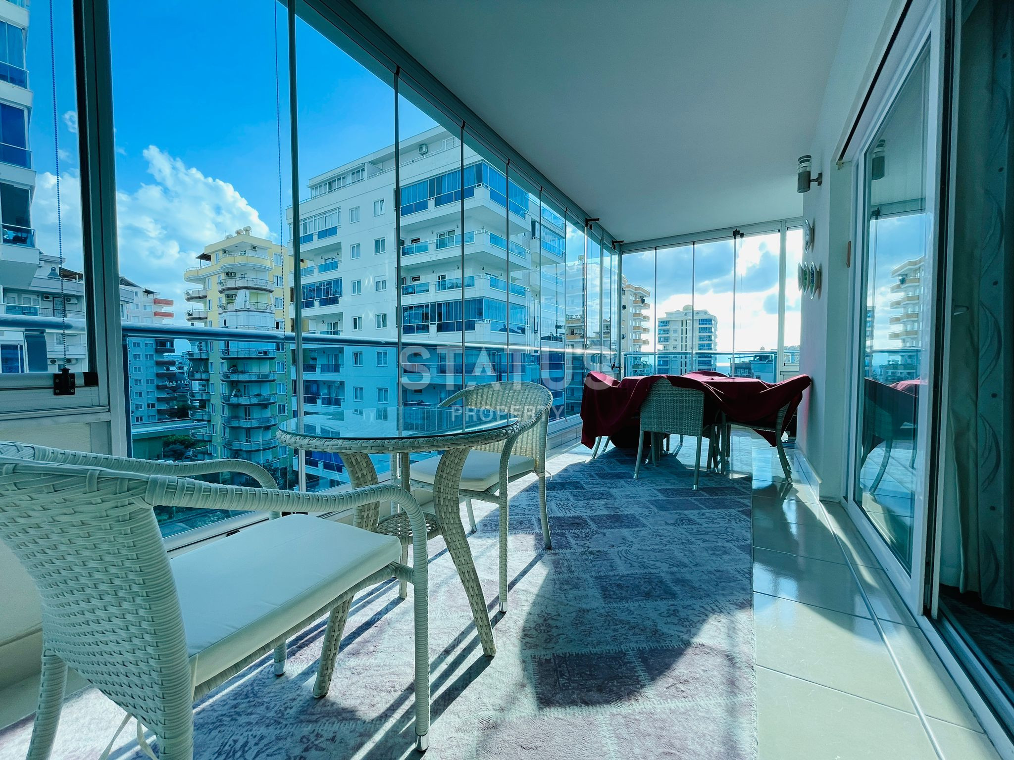 Трёхкомнатная квартира с частичным видом на море в самом центре района Махмутлар. 120м2 фото 15