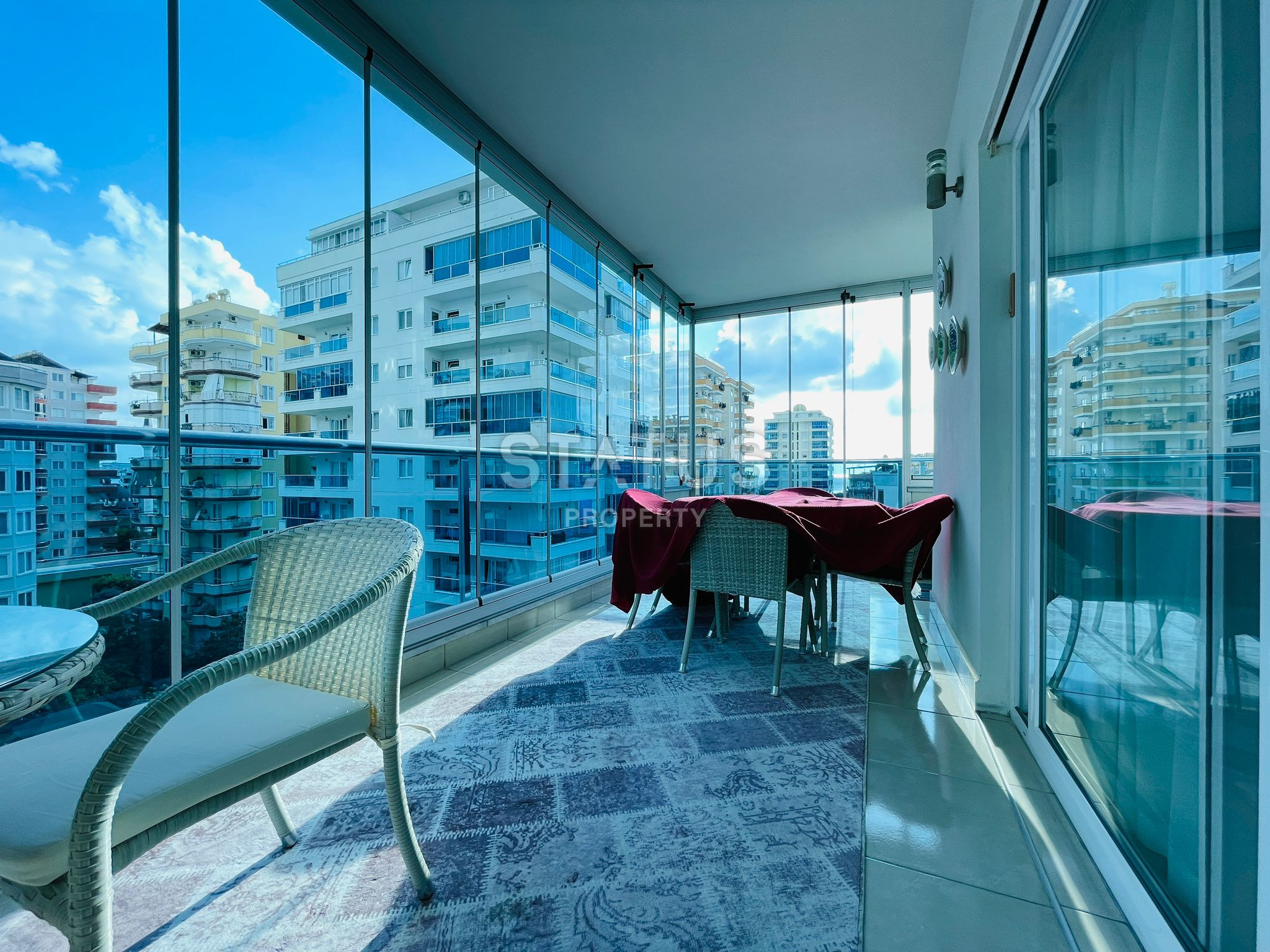 Трёхкомнатная квартира с частичным видом на море в самом центре района Махмутлар. 120м2 фото 19