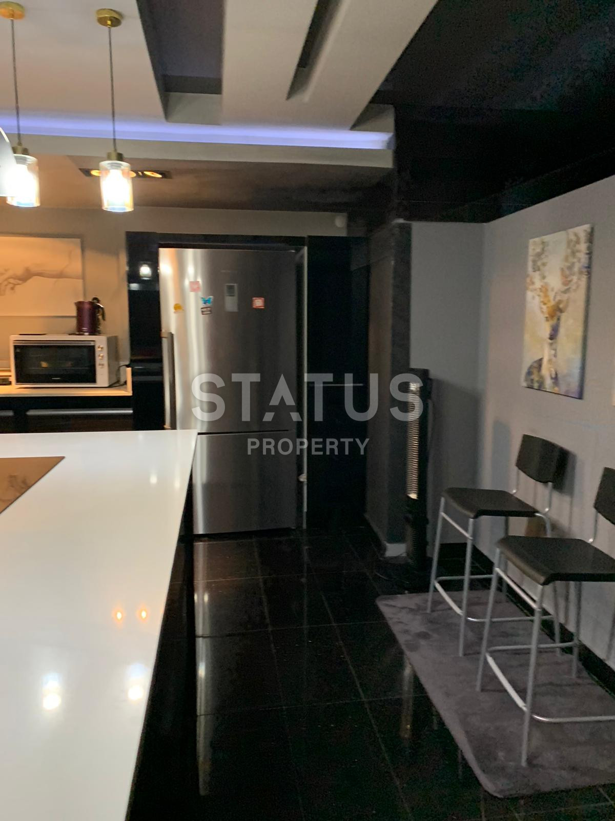 Дизайнерский дуплекс 5+1 с видом на море в спальном элитном районе Буюкхасбахче в центральной части Аланьи. 285м2 фото 8