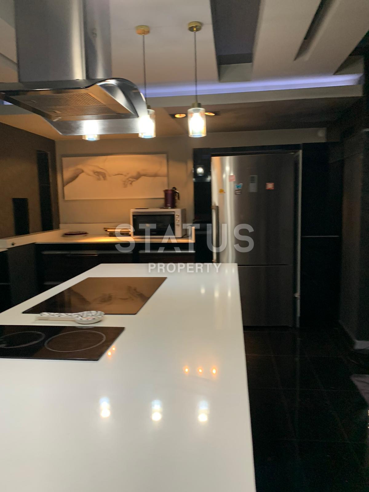 Дизайнерский дуплекс 5+1 с видом на море в спальном элитном районе Буюкхасбахче в центральной части Аланьи. 285м2 фото 9