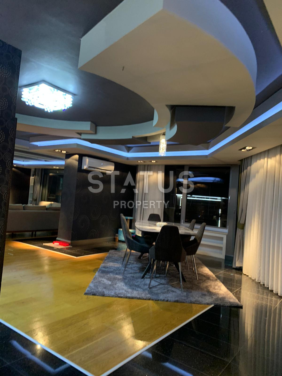 Дизайнерский дуплекс 5+1 с видом на море в спальном элитном районе Буюкхасбахче в центральной части Аланьи. 285м2 фото 4