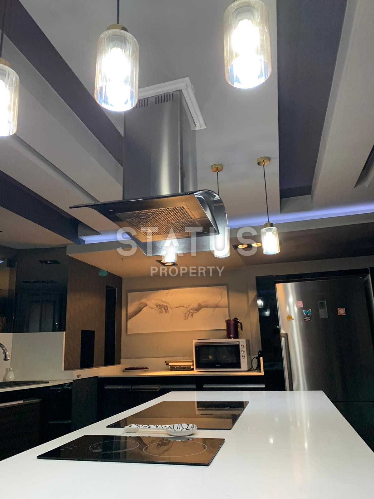 Дизайнерский дуплекс 5+1 с видом на море в спальном элитном районе Буюкхасбахче в центральной части Аланьи. 285м2 фото 19