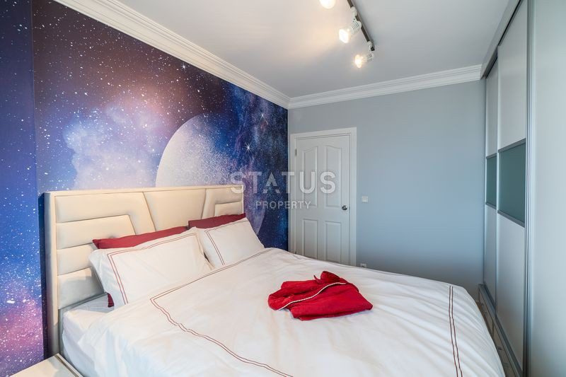 Шикарная трёхкомнатная меблированная квартира с видом на море в Махмутларе. 120м2 фото 8