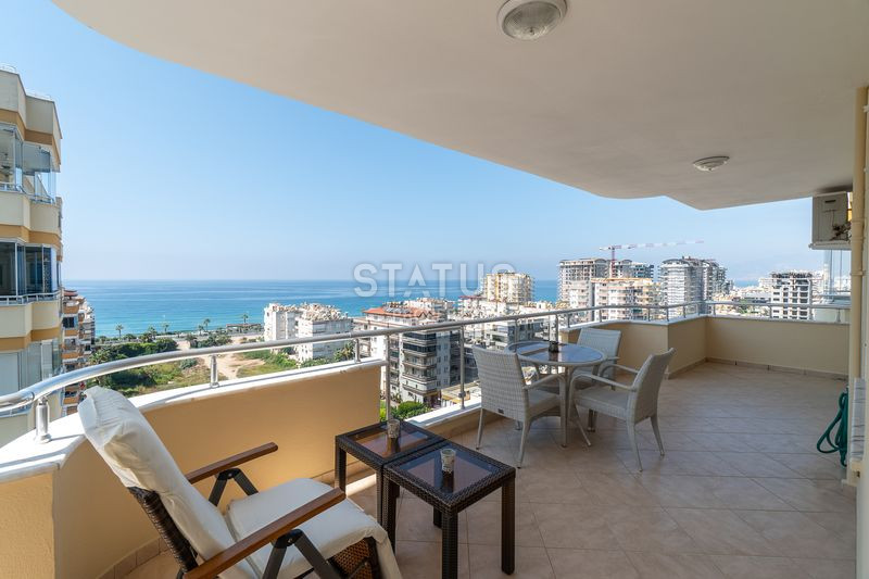 Шикарная трёхкомнатная меблированная квартира с видом на море в Махмутларе. 120м2 фото 16