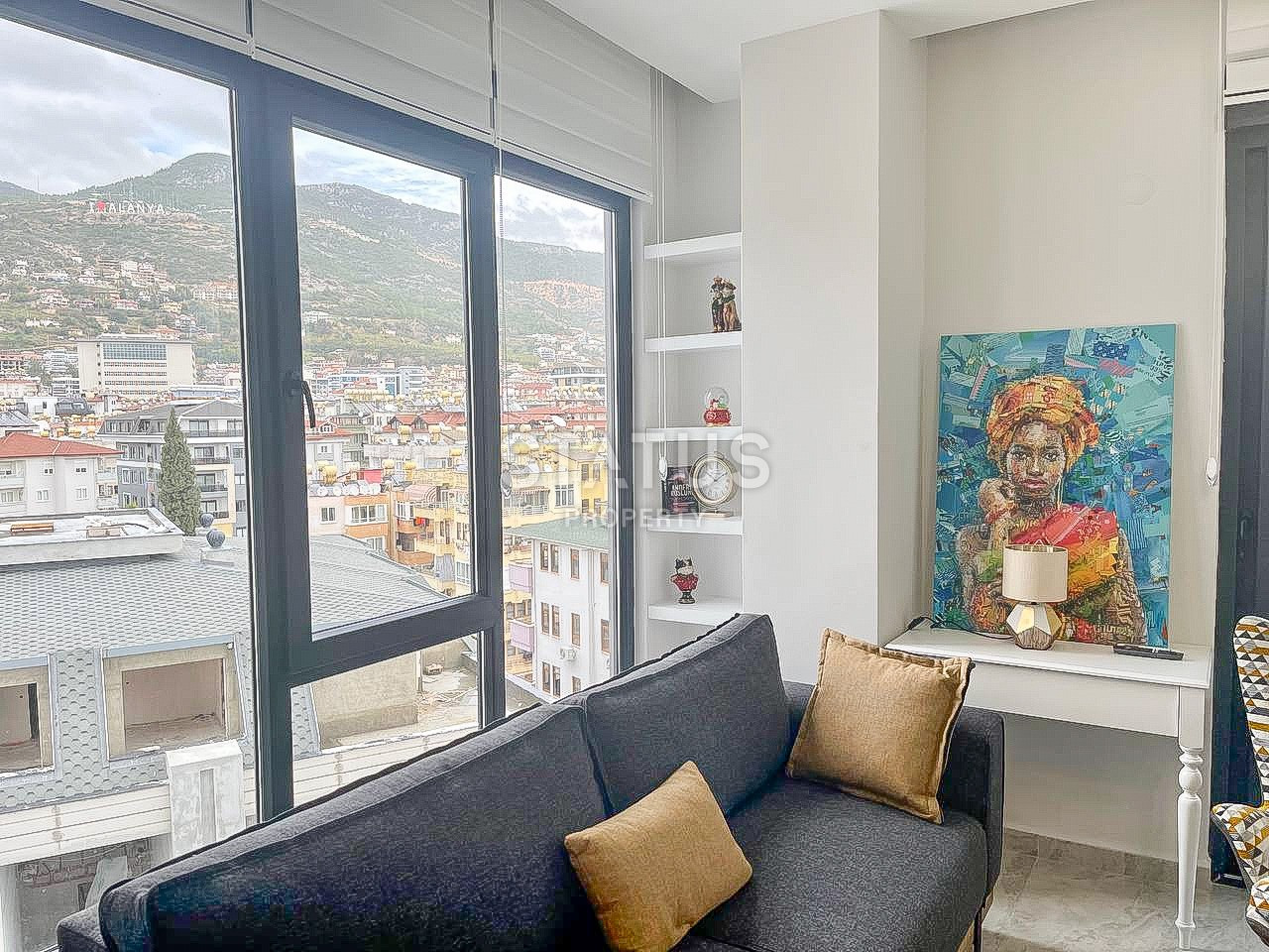 View apartment 1+1, in the center of Alanya, 850 meters from Keykubat beach, 56 m2. фото 3