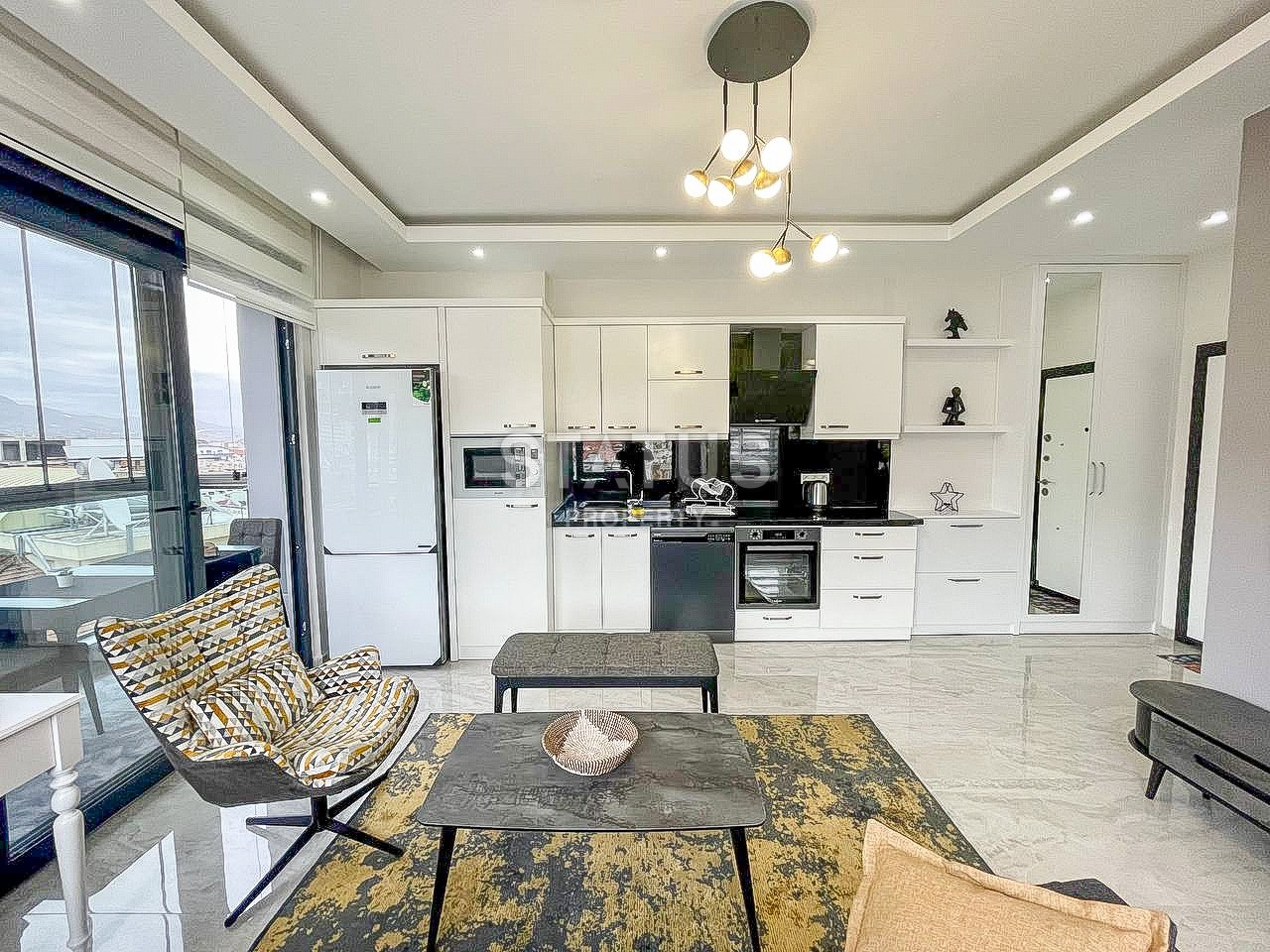 View apartment 1+1, in the center of Alanya, 850 meters from Keykubat beach, 56 m2. фото 6