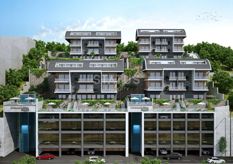 Проект класса люкс с панорамными видами на море и город в районе Тепе, 147-405 м2 фото 6