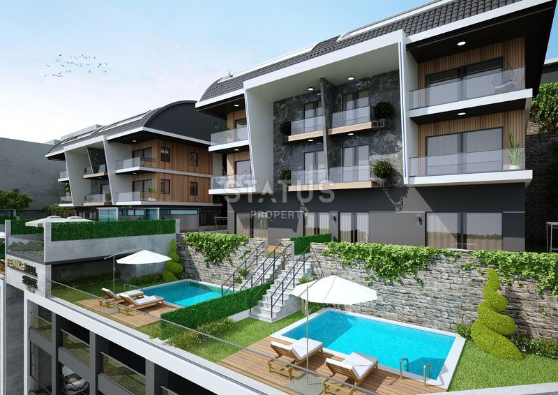 Проект класса люкс с панорамными видами на море и город в районе Тепе, 147-405 м2 фото 12