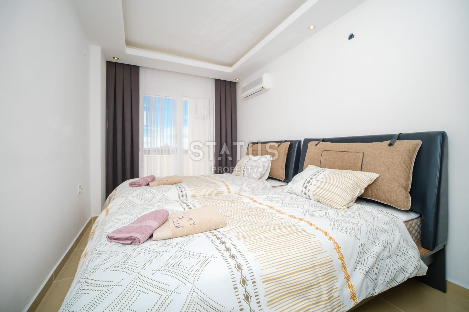 Апартаменты 2+1 с видом на море и Кале в комплексе с богатой инфраструктурой в  Джикджилли. 110м2 фото 10