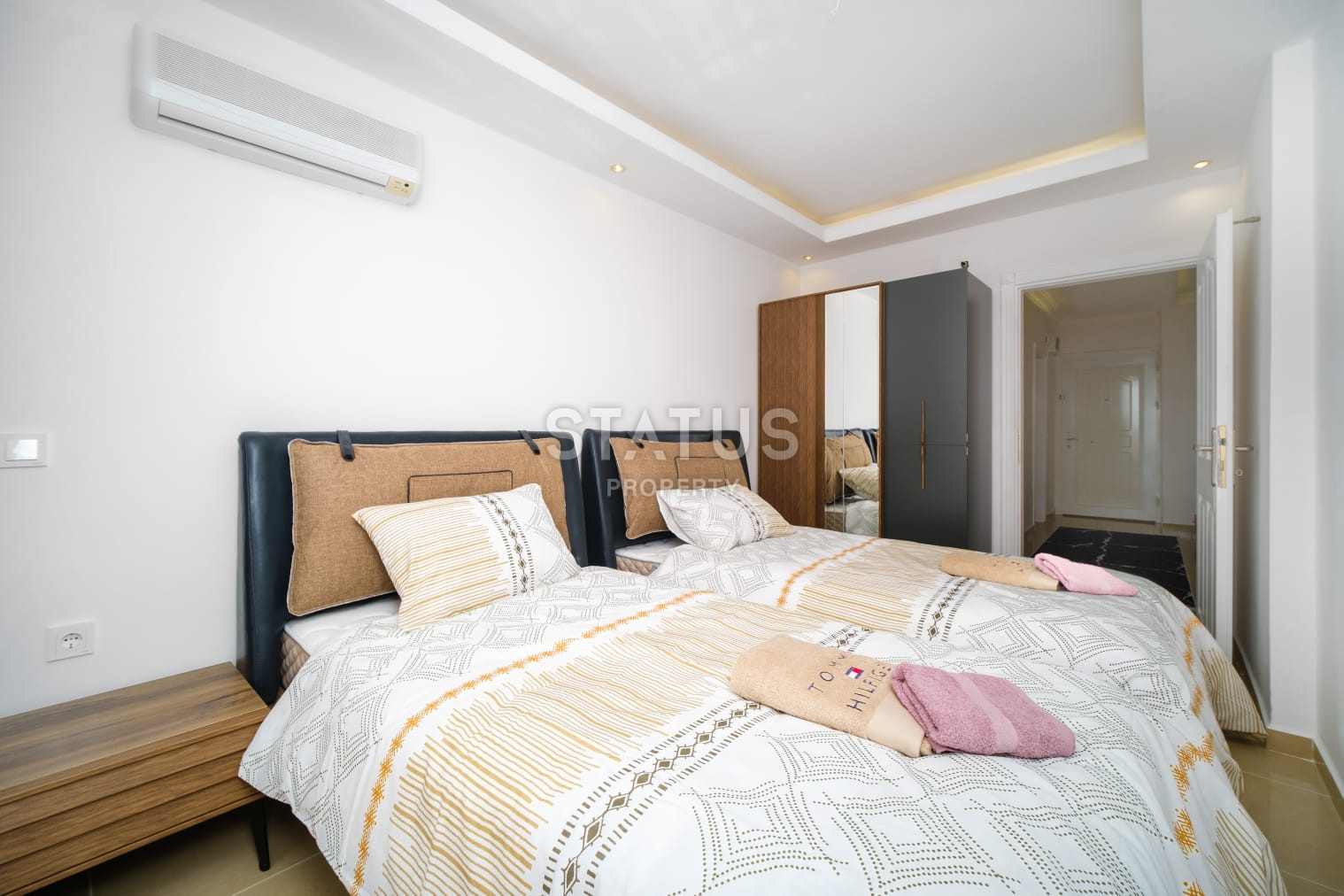 Апартаменты 2+1 с видом на море и Кале в комплексе с богатой инфраструктурой в  Джикджилли. 110м2 фото 14