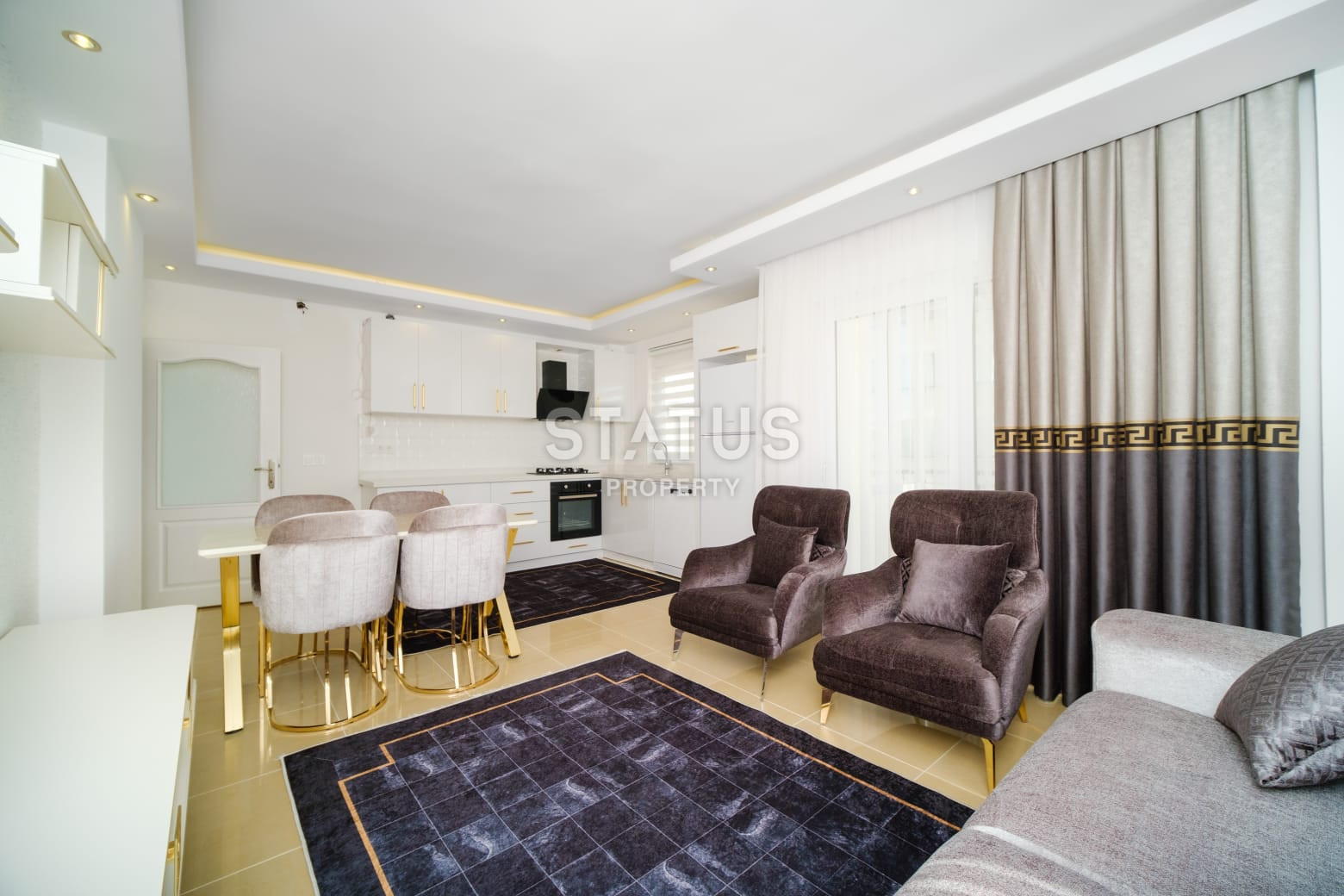 Апартаменты 2+1 с видом на море и Кале в комплексе с богатой инфраструктурой в  Джикджилли. 110м2 фото 16