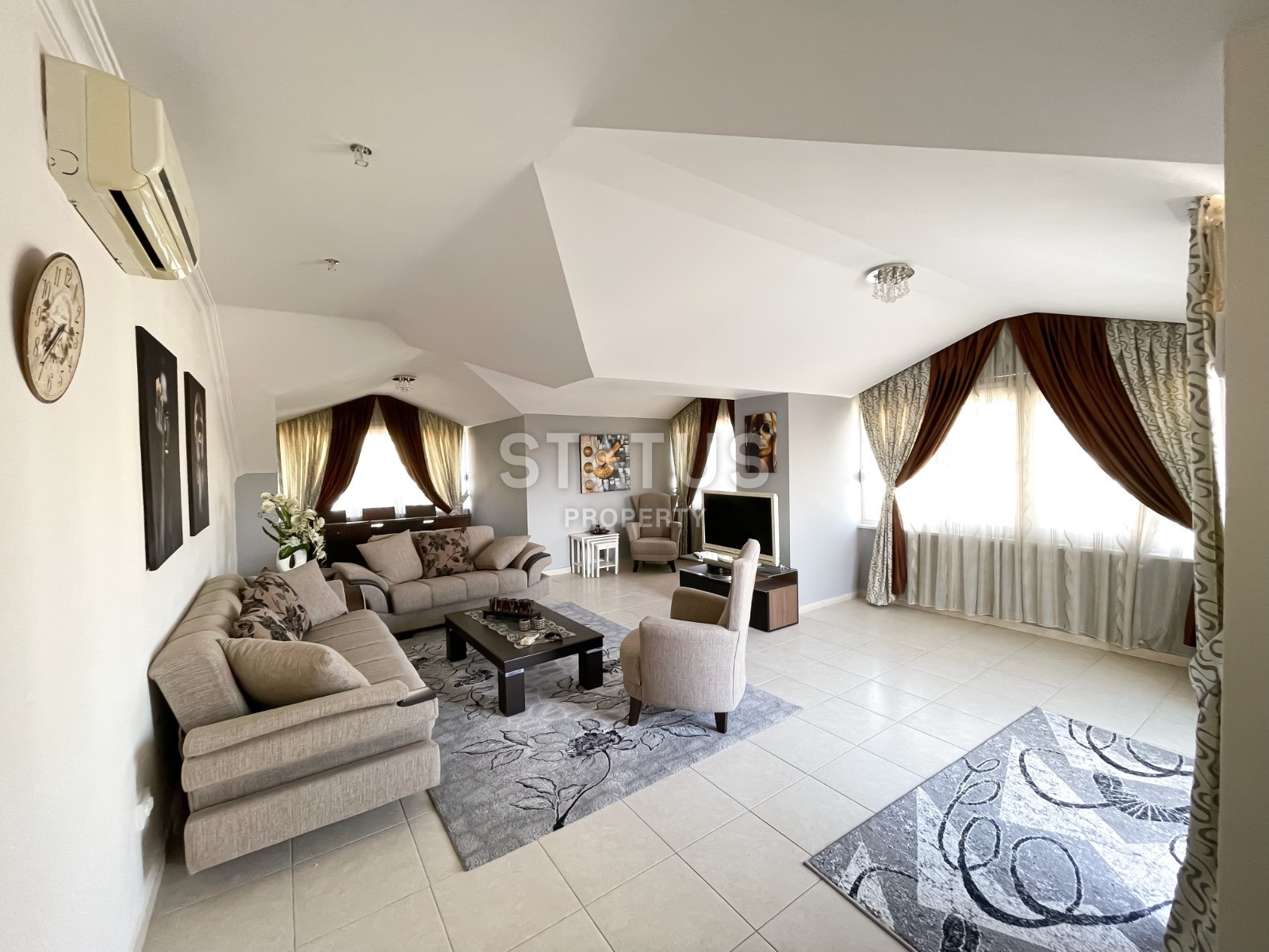 Turnkey penthouse with sea and mountain views 4+1 in a complex with luxurious infrastructure in Oba, 220 m2 фото 8