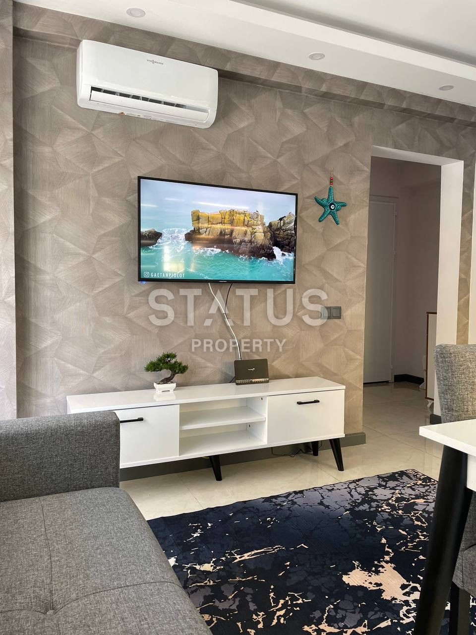 Двухкомнатная квартира с мебелью в новом комплексе в 200 метрах от пляжа в центре Аланьи. 50м2 фото 3