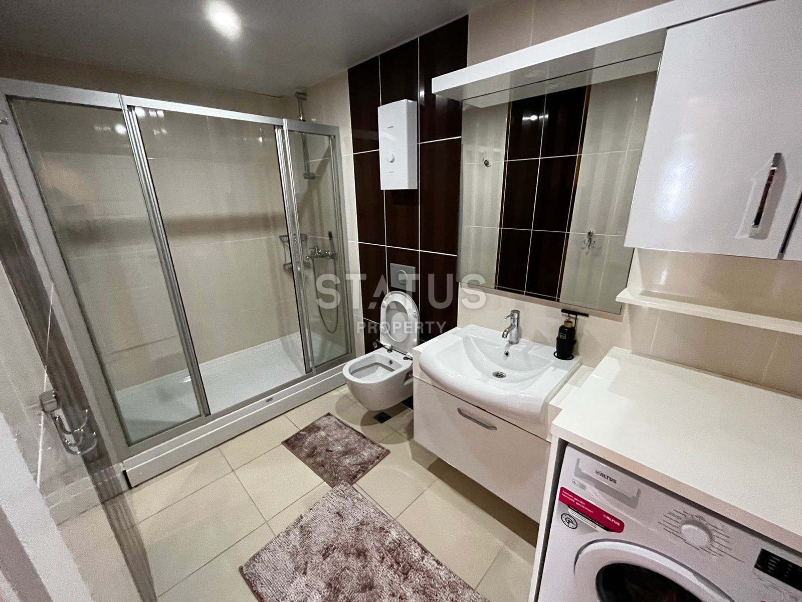 Comfortable three-room apartment 2+1 in Kargicak 115m2 with direct sea view. фото 6