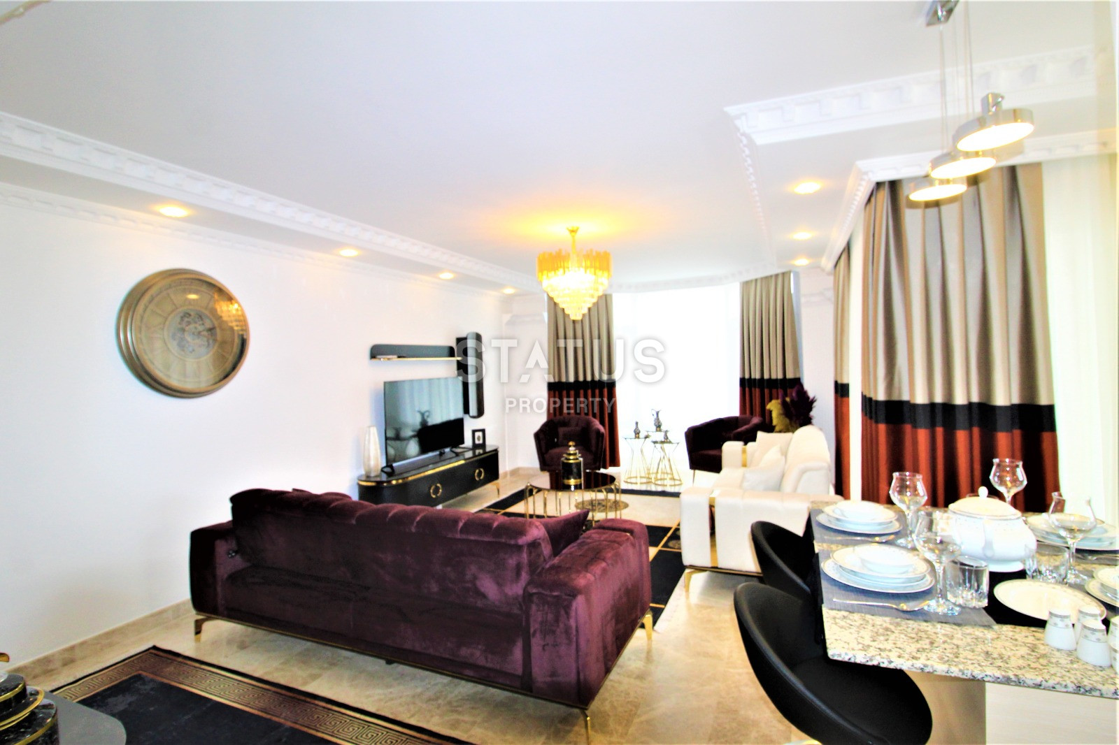 Меблированная трёхкомнатная квартира у моря в районе Джикджилли. 115м2 фото 8