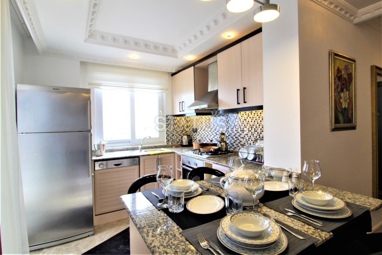 Меблированная трёхкомнатная квартира у моря в районе Джикджилли. 115м2 фото 9