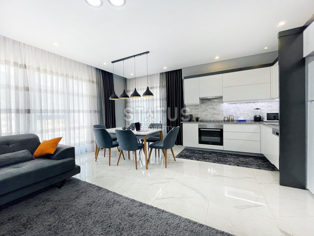 Квартира 2+1 в шикарном комплексе с панорамным видам в центре Алании,100 м2 фото 3