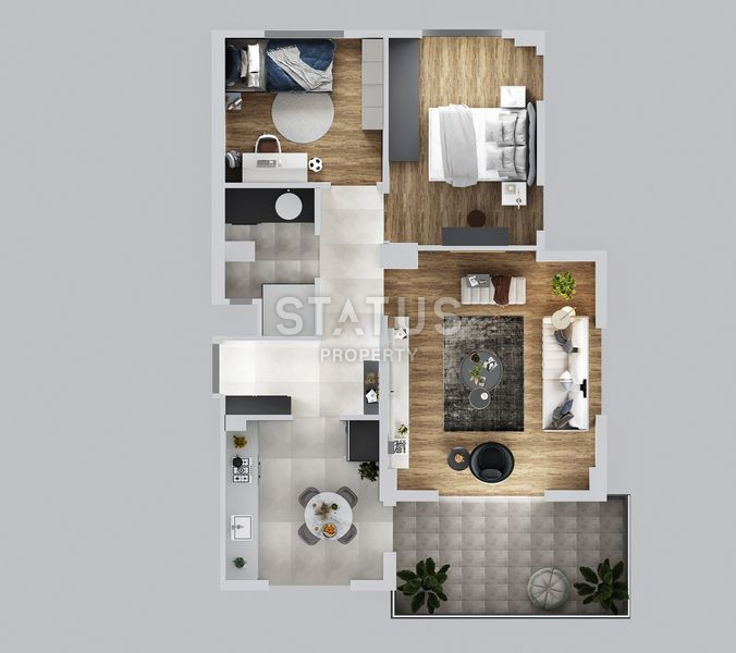 New luxury residential complex in installments in Antalya. Altyntash area, 77-120m2 фото 8