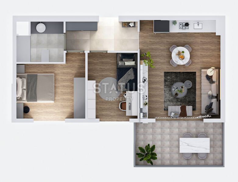 New luxury residential complex in installments in Antalya. Altyntash area, 77-120m2 фото 9