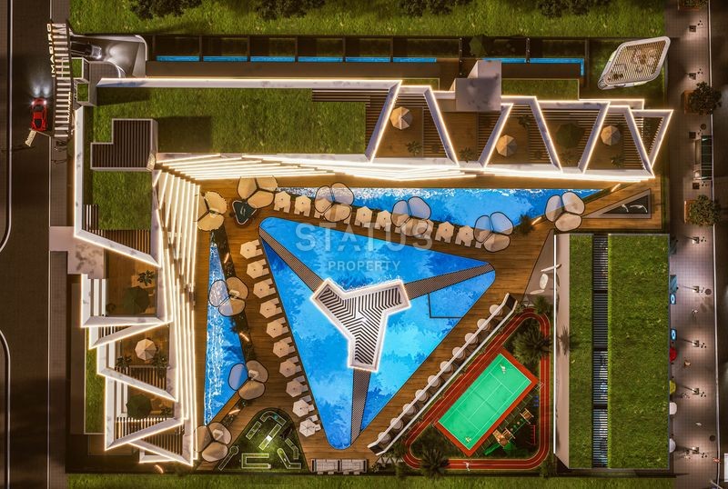 Комплекс премиум класса c рассрочкой платежа  на стадии строительства в Анталии ,районе Алтынташ ,40-62м2 фото 24