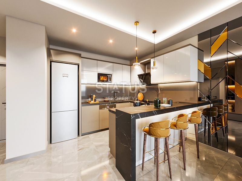 Комплекс премиум класса c рассрочкой платежа  на стадии строительства в Анталии ,районе Алтынташ ,40-62м2 фото 53