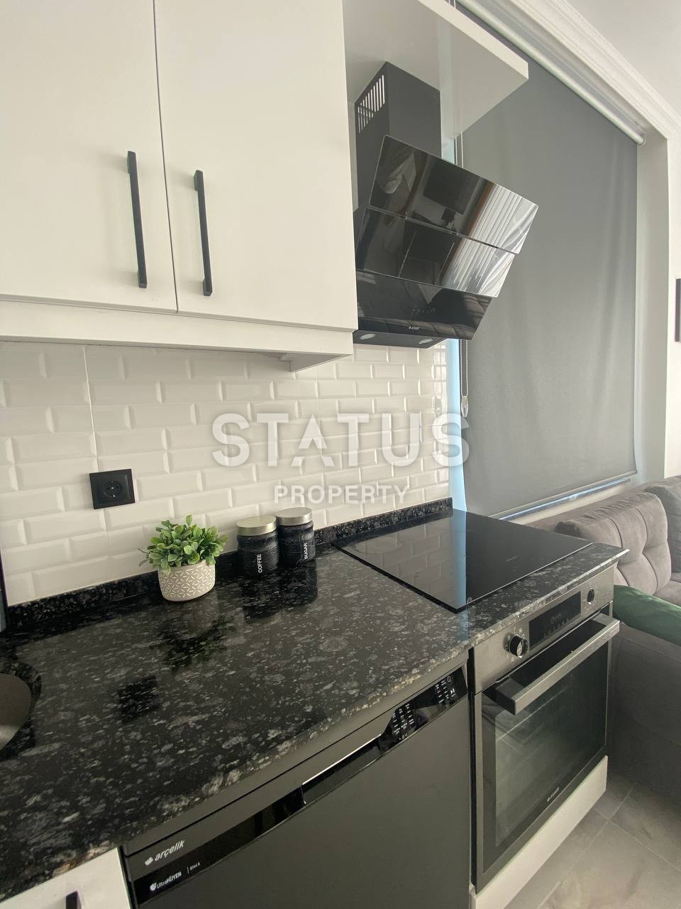 Стильная двухкомнатная квартира в Авсалларе, 42 м2 фото 9