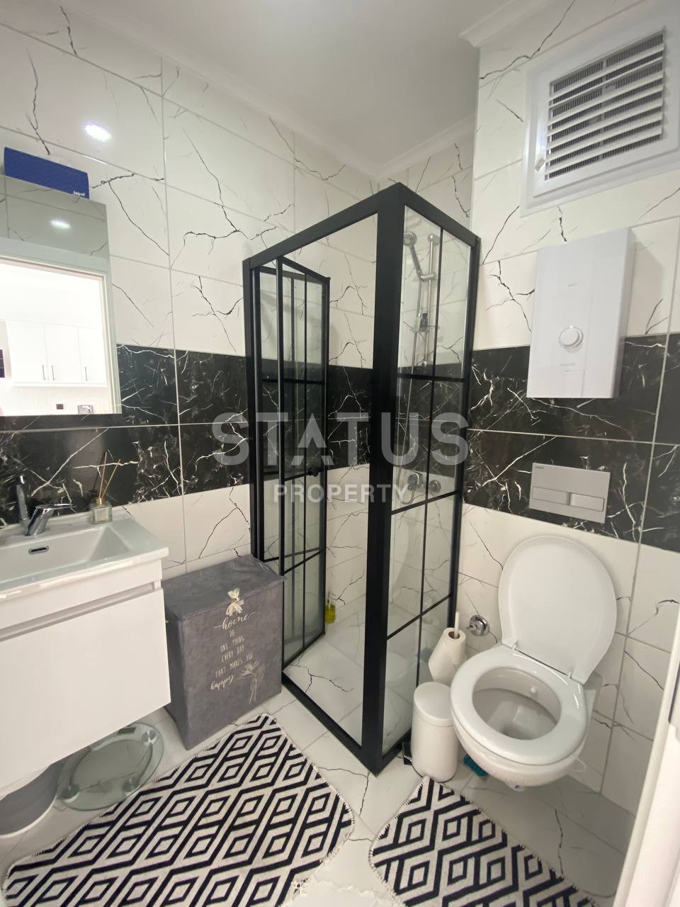 Стильная двухкомнатная квартира в Авсалларе, 42 м2 фото 11