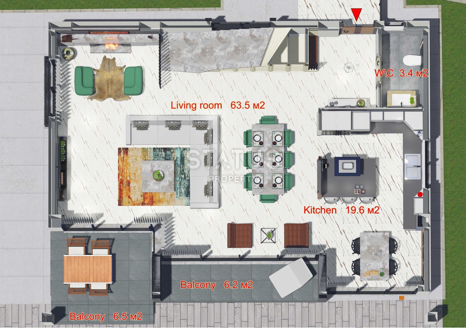 Three-storey villa 5+1 in a complex of villas on the first coastline in Kargicak, 350m2 фото 33