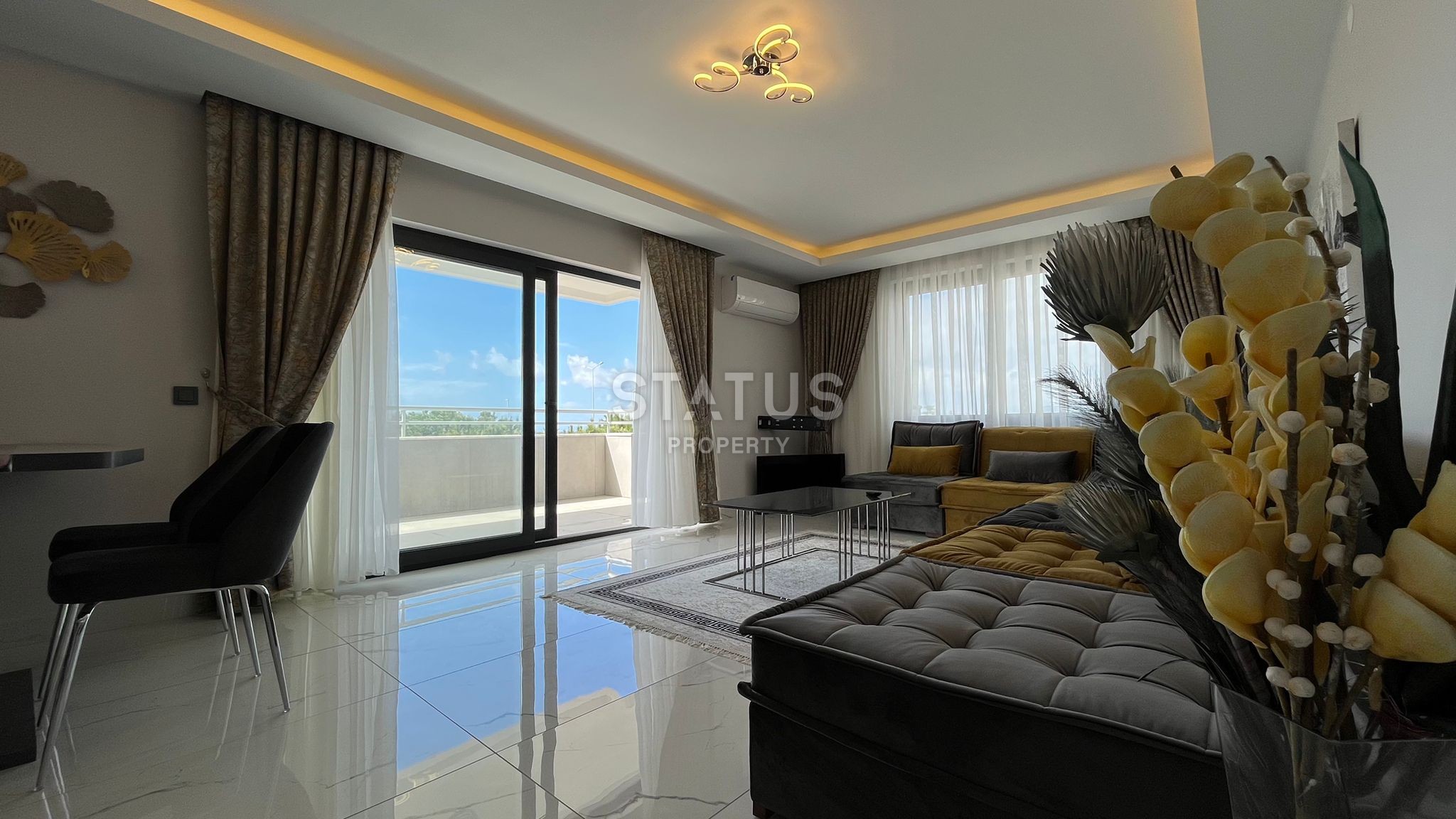 Шикарные апартаменты 2+1 с видом на море на первой линии в Махмутларе, 124м2 фото 3