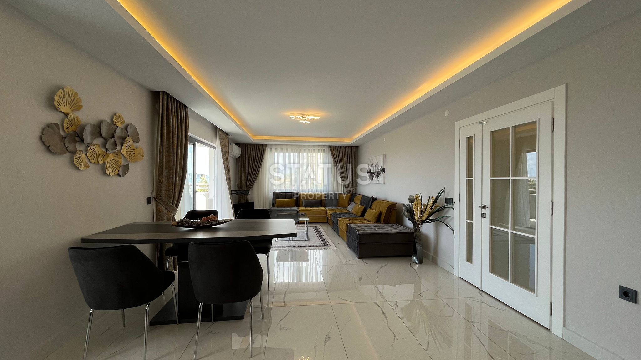 Шикарные апартаменты 2+1 с видом на море на первой линии в Махмутларе, 124м2 фото 5