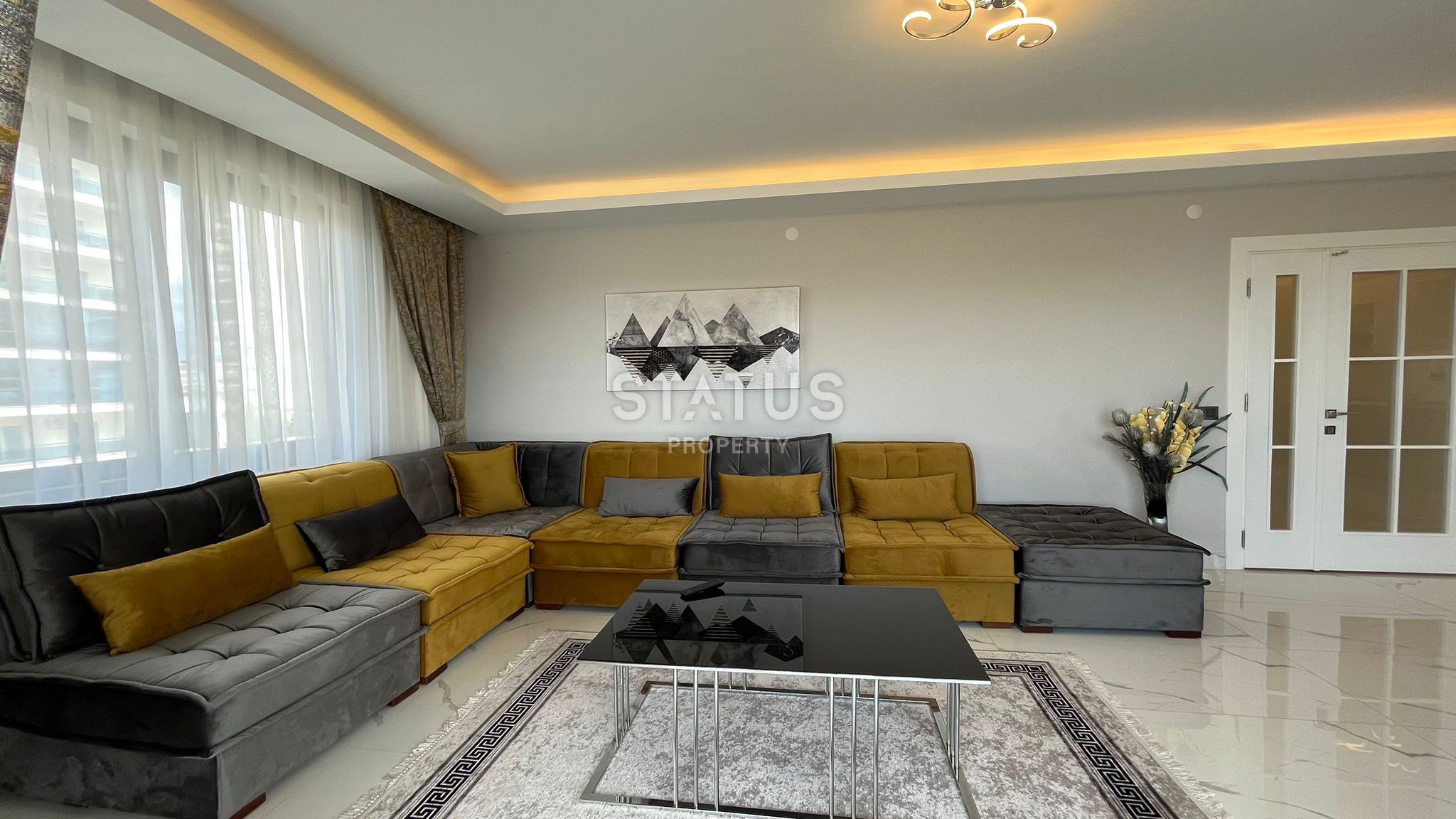 Шикарные апартаменты 2+1 с видом на море на первой линии в Махмутларе, 124м2 фото 9