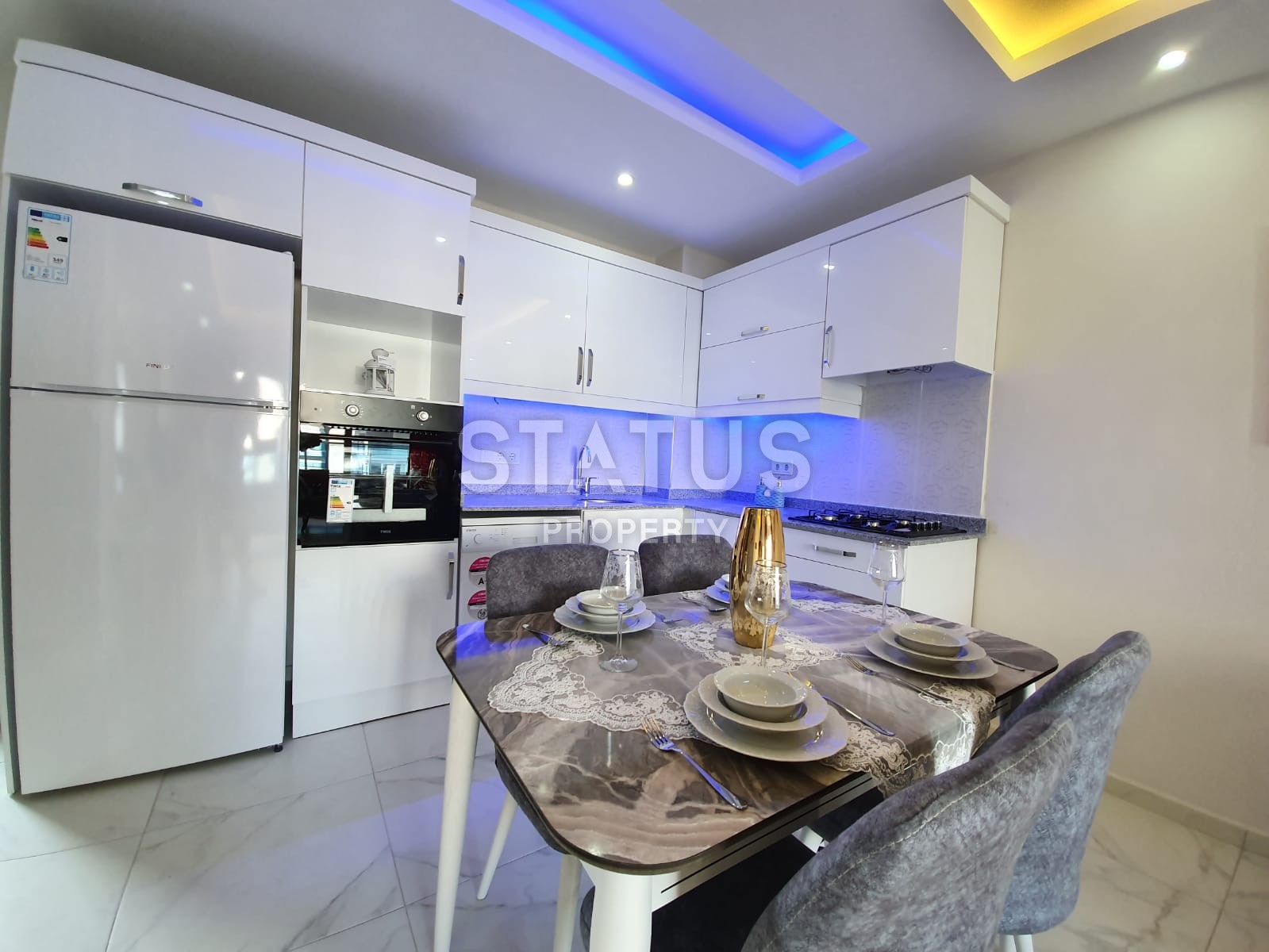 Новая квартира с мебелью 1+1 в комплексе с бассейном, Махмутлар,68 м2 фото 22