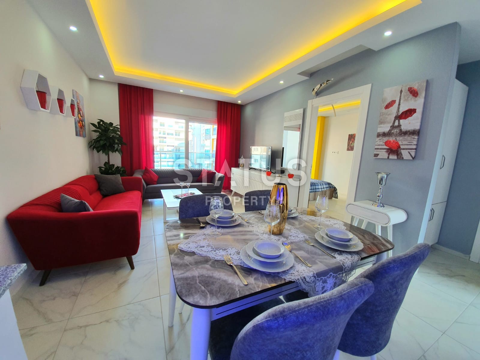 Новая квартира с мебелью 1+1 в комплексе с бассейном, Махмутлар,68 м2 фото 29