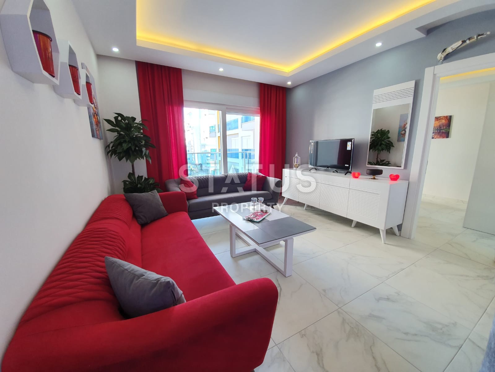 Новая квартира с мебелью 1+1 в комплексе с бассейном, Махмутлар,68 м2 фото 34